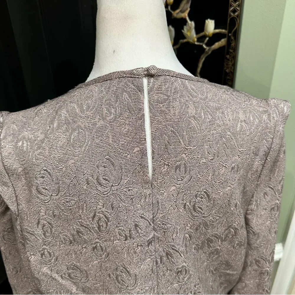 Anthropologies Current Air Los Angeles Textured Puff Shoulder Blouse – Size Larg
